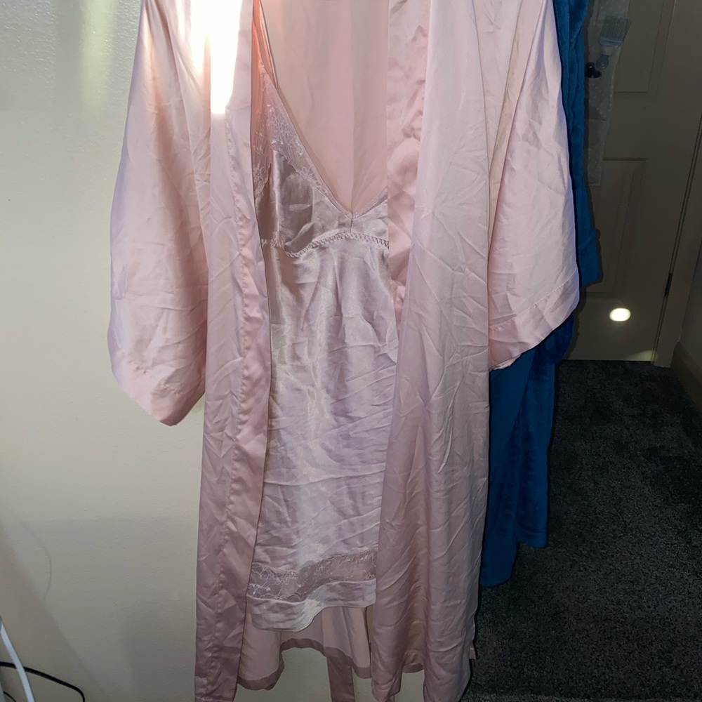 silk robe & slip